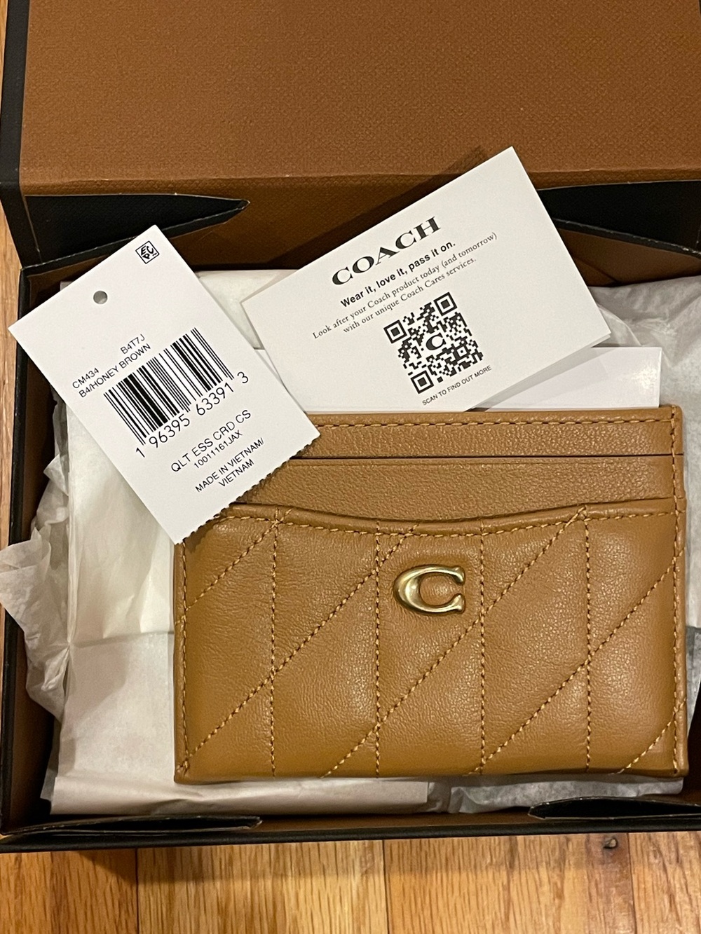 NWT Coach Pillow Leather Card Case